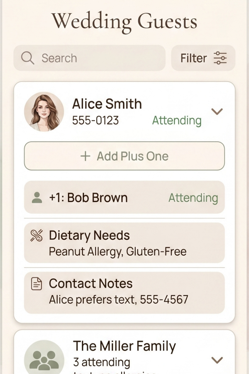 RSVP dashboard screenshot